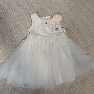 Miniclasix white lace flower dress- 24 month